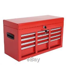Portable Top Chest Rolling Tool Storage Box Sliding Drawers Cabinet Removable