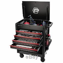 Powerbuilt 31 in. 5-Drawer Rolling Tool Box Cart 18 Gauge with 5 in. Casters