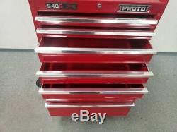 Proto J542742-7RD 7 Drawer 1800 Lb Rating Red Steel Heavy Duty Rolling Cabinet