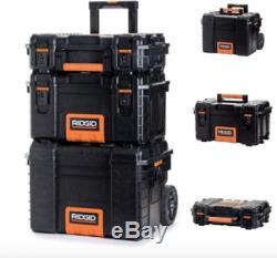 Quality Ridgid Rolling-Wheel Portable Toolbox Cart Chest Tool-Storage-Box (3-pc)