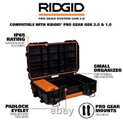 RIDGID 2.0 Pro Gear System Rolling Tool Box Cart and Case Storage 25 Lockable