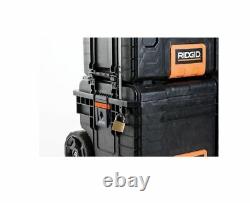 RIDGID 22 in Portable Rolling Tool Box Pro Gear Cart Heavy Duty Lockable Storage