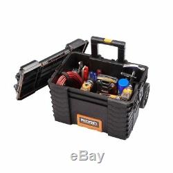 RIDGID Portable Tool Box Rolling Cart Professional Parts Storage Organizer 3 Pcs