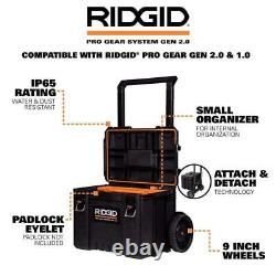 RIDGID Rolling Tool Box Tool Case 25-in 2.0 Pro Gear System Lockable Resin Black
