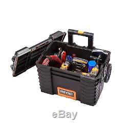 RIDGID Tool Box Portable Rolling Cart Professional Tool Storage Organizer 3 Pcs