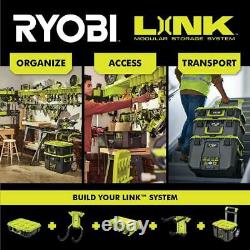 RYOBI LINK Rolling with Medium Tool Box Lockable Telescoping Handle 9 in Wheels