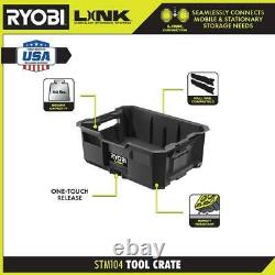RYOBI Rolling Medium and Standard Tool Box with Tool Crate Modular Storage System