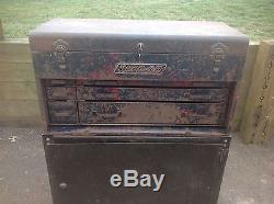 Rare Antique Snap-on K-6 bottom tool box with K-5 Top Box Rolling Chest