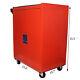 Red Double Door Rolling Cabinet Garage Three-layer Toolbox With Rubber Casters