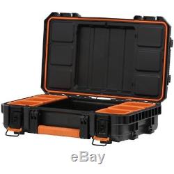 Ridgid Tool Box Portable Storage Organizer Tool Box Gear Rolling Cart 3-Pc Set