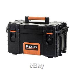 Ridgid Tool Box Portable Storage Organizer Tool Box Gear Rolling Cart 3-Pc Set