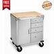 Rolling Cabinet Locking Tool Box Chest Stainless Steel 4-drawer Garage Storage