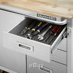 Rolling Cabinet Locking Tool Box Chest Stainless Steel 4-Drawer Garage Storage