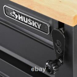 Rolling Garage Storage Tool Chest Work Bench Cabinet Adjustable Wood Top 72 in