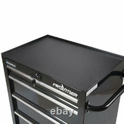 Rolling Garage Tool Cabinet 4 Drawer Black Steel Organizer Chest Box with Wheels