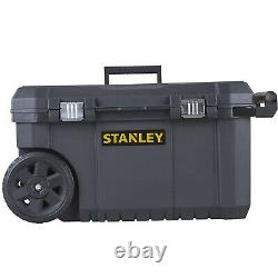 Rolling Heavy Duty Large Black Chest Tool Box Storage On Wheels With Handle 50L