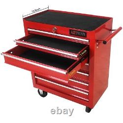 Rolling Lockable Tool Box withWheels Tool Cart Storage Organizer Cabinet Garage
