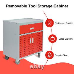 Rolling Mechanics Tool Cart Utility Storage Cabinet Garage Organizer withDrawer
