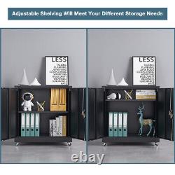 Rolling Metal Garage High Storage Cabinet Tool Cabinets with adjustable Shelves