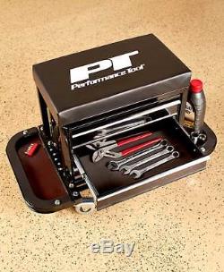 Rolling Metal Work Seat Built In Toolbox Tool Storage Organizer Drawers Mobile