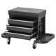 Rolling Seat Creeper Tool Chest Storage / Tool Box With 3 Drawers And Wheels