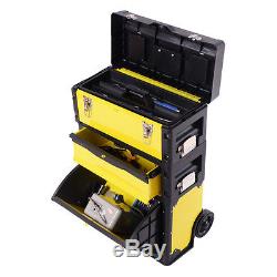 Rolling Stacking Trolley Tool Box Chest Organizer Cabinet Metal Portable New