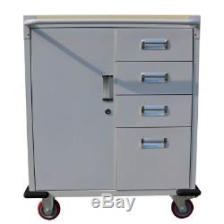 Rolling Storage Cabinet Chest Cart Garage Toolbox with 4 Drawers/ Rubber Wheels
