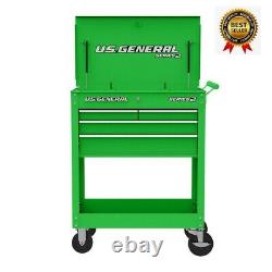 Rolling Storage Tool Cart Tech Cabinet Service Mobile Cart 4 Drawer Green