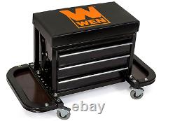 Rolling Tool Box 3 Drawers Chest Seat Tools Storage Cabinet Mechanic Stool