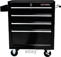 Rolling Tool Box, 4-drawer Metal Tool Cart Storage Organizer Trolley for Garage