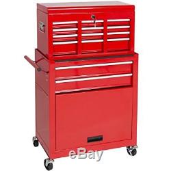 Rolling Tool Box Cabinet Set 42 Drawers Garage Storage Organizer Portable Top