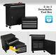 Rolling Tool Box Cabinet Storage Chest Garage Organizer With5 Sliding Drawers