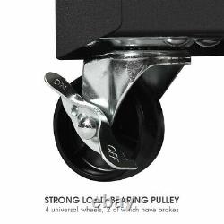 Rolling Tool Box Chest Storage Cabinet On Wheels Mechanic Garage Steel Black New