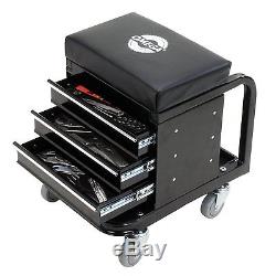 Rolling Tool Box Creeper Seat Mechanic Garage Storage Organizer Drawer Toolbox
