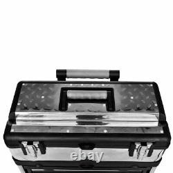 Rolling Tool Box Organizer Tool Chest Toolbox with 2 Drawers 2 Wheels Durable