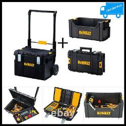 Rolling Tool Box Portable Modular Storage Toolbox Chest Organizer Case Tote Tray