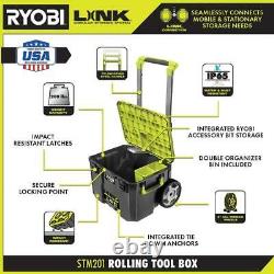 Rolling Tool Box With LINK Medium Tool Storage Lockable Impact Resistant