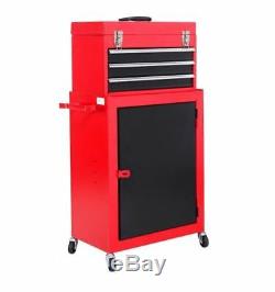 Rolling Tool Box With Wheels Cart On Metal Roll Large Chest Garage Storage Tools
