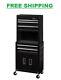 Rolling Tool Cabinet Storage Chest 5-drawer 49 Tall With Riser Pegboard Black New