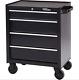 Rolling Tool Cabinet Storage Chest With 4 Drawer Ball Bearing Slides Garage Black