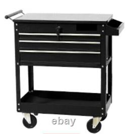 Rolling Tool Car with Three-layer Drawer Repair Tool Cabinet Mobile Toolbox Car