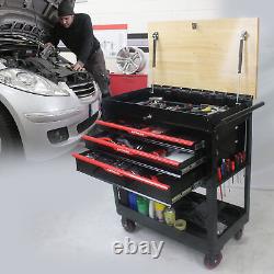 Rolling Tool Cart 3 Drawers Box Cart Tool Chest Tool Storage Cabine with 4 Wheels