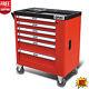 Rolling Tool Cart Cabinet Chest 6 Drawers With Keys Lockable Heavy Duty Garage Red