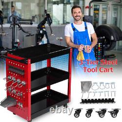 Rolling Tool Cart Detailing Utility Mechanic Storage Holders Trolley Organizer