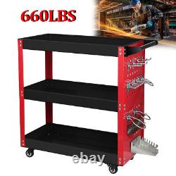 Rolling Tool Cart Detailing Utility Mechanic Storage Holders Trolley Organizer