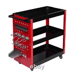 Rolling Tool Cart Detailing Utility Mechanic Storage Holders Trolley Organizer