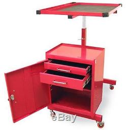Rolling Tool Cart Lock Toolbox Chest Storage Drawer Adjustable Work Bench Garage