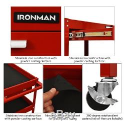 Rolling Tool Cart Mechanic Cabinet Storage ToolBox Organizer with Drawer FREE SHIP