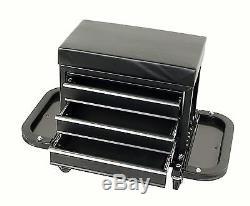 Rolling Tool Cart Utility Toolbox Cabinet Chest Seat Workshop Garage 3 Drawer