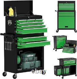 Rolling Tool Chest 2 in 1 Detachable 8 Drawers Tool Box with Wheels & Locking